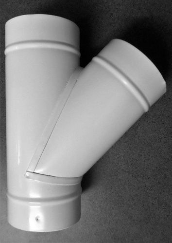 Picture of 45º white lacquered fork Ø 110mm