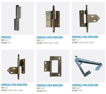 Picture of Hardware for furniture, civil construction and prefabricated buildings.